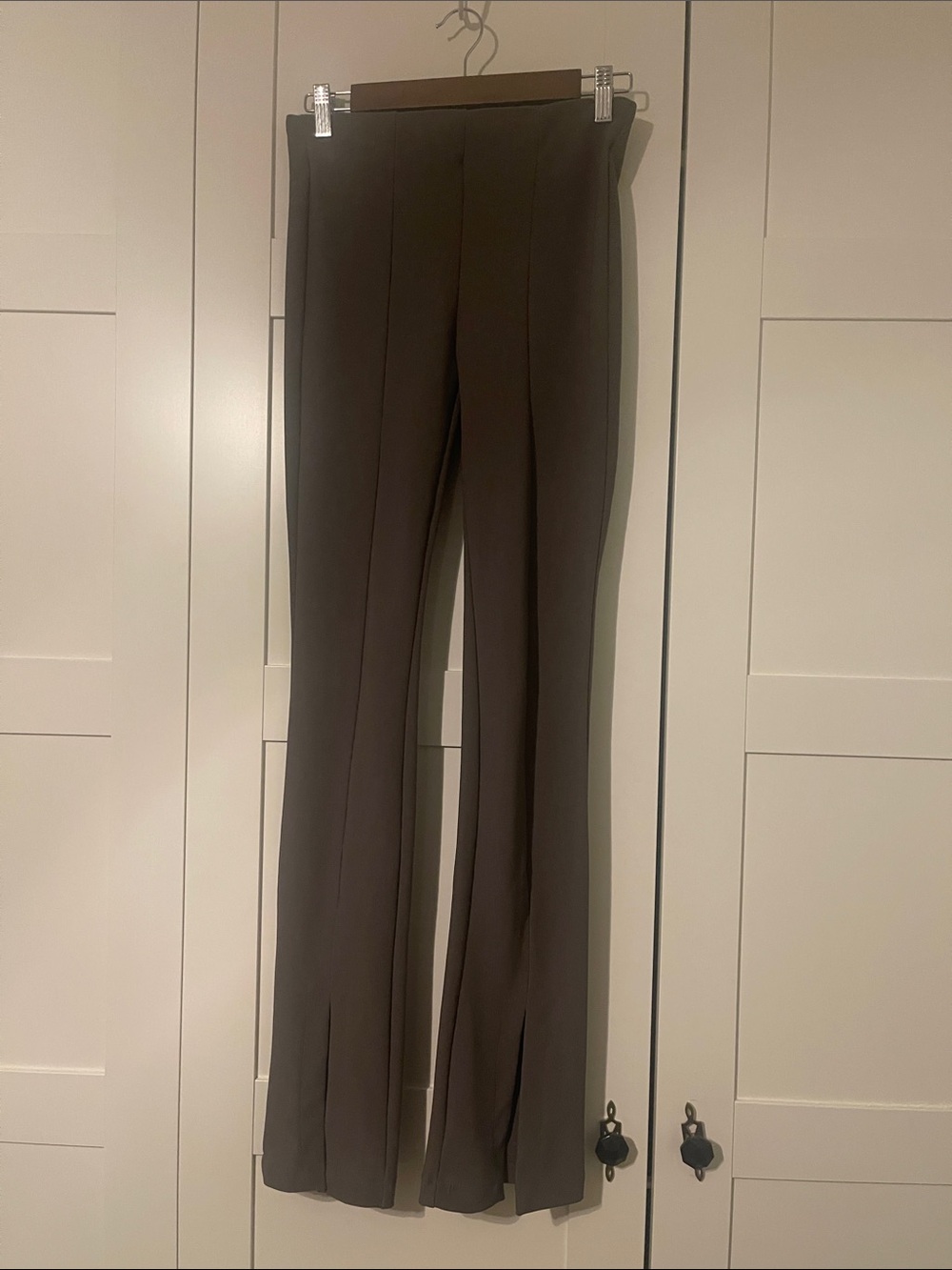 Zara High-Waist Brown Flared Trousers